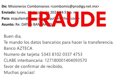 ¡¡AVISO DE FRAUDE!!